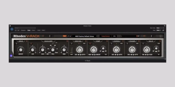 Rhodes V-Rack Free Plugin by UJAM via Newsletter Sign-up